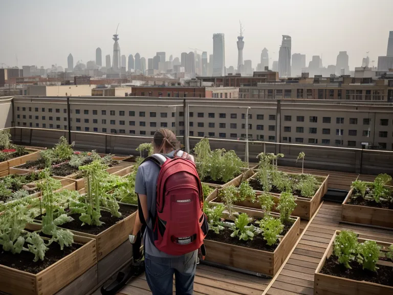 Aspersor manual de mochila para huertos urbanos de azotea, herramienta clave de jardinería urbana y emprendimiento verde