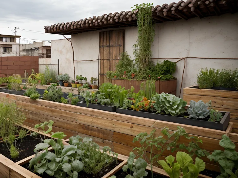 Guantes de jardinería resistentes junto a cordón de cáñamo sobre una mesa de trabajo