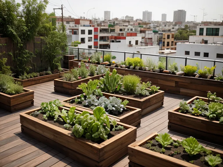 Puesto de kokedamas y verduras de huerto urbano listo para vender en un bazar de barrio