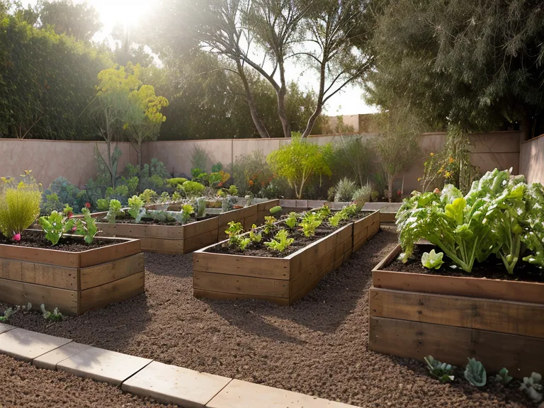 Terminal de tarjeta portátil sobre mesa de madera rústica junto a herramientas de jardinería