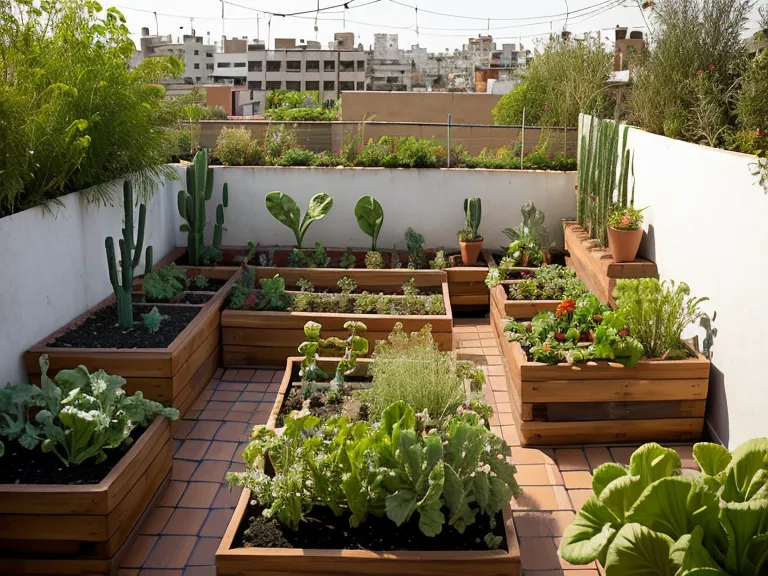 Suministros para huertos urbanos: sustratos orgánicos y herramientas de cultivo en casa en una azotea de Coyoacán